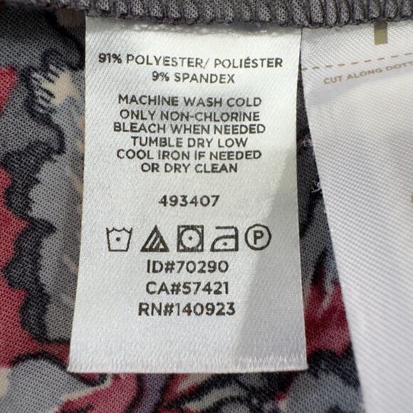 LOFT NOUVEAU GARDEN FLORAL LONG SLEEVE CASUAL SHIFT DRESS IN GRAY WOMEN'S SIZE 8 - Picture 15 of 15